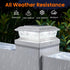 4x4 3.5x3.5 4-Pack 2 Brightever Solar Post Cap Lights, Outdoor Solar Powered Fence Post Lights Fit Vinyl/Wood Posts