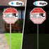 2 Pack 36" 12"x12" Security Sign, Private Property Video Surveillance Sign, with Metal Stakes, Reflective Rust Free