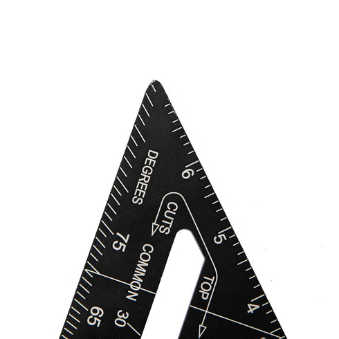 Beslands Aluminum 7-inch Rafter Square Carpenter Layout Tool, Alloy Triangle Ruler Protractor (Imperial)