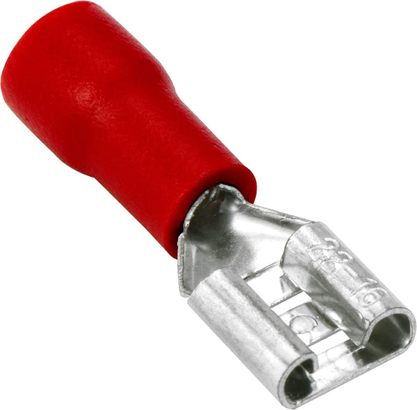 Conext Link QDVF-205R25 Vinyl Quick Disconnect Terminal Female - 25 Pack (0.205", Red 22-18 Gauge)