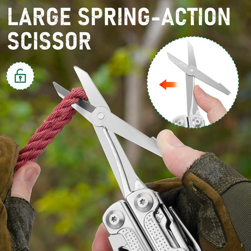 BI2049, 3Cr13 YG10 Set BIBURY Multitool Pliers Pro Multi Tool with Large Saw Blade, Tungsten Wire Cutters, EDC Multi