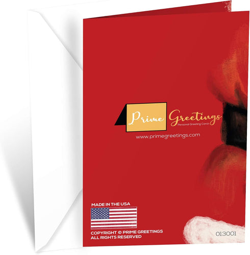 Prime Greetings Christmas Card for Mom and Dad, Eco-Friendly, Packaged in Protective Mailer