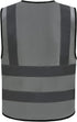 A-SAFETY Grey Security Vest with Zipper Pockets