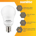 Sunlite 80334-SU LED A15 Light Bulb, 6 Watts (40W Equivalent), E17 Base, 480 Lumens, Dimmable, 3000K Warm White, 1 Count