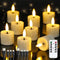 Yeelida Rechargeable Flameless 1.6" x2.5" Tea Light Candles with Remote & Type-C
