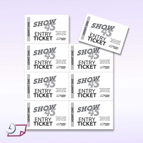 8 100# 4-1/4" 2-3/4" 800 NextDayLabels - Blank Perforated Printable Cardstock, Cards per Sheet, tag - for laser