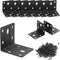 Alise 30PCS Black L Brackets for Shelves, Heavy Duty Metal Shelf Brackets