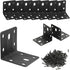 Alise 30PCS Black L Brackets for Shelves, Heavy Duty Metal Shelf Brackets