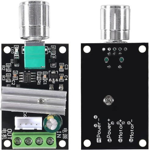 4PCS DC PWM Motor Speed Controller, Adjustable 6V 12V 24V 28V 3A 80W with Reversible Switch
