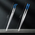 2 Pieces Tweezers with Rubber Tips Set, Bent and Straight Flat Tip for Jewelry and Crafts