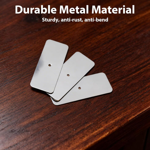 USCAUK 20 2.95x1.1in Pcs Adhesive Metal Plates for Magnetic Mounts, Rectangular Iron Strips with Adhesive Backing