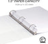 Samsill 1.5 Inch Durable Binder, Round Ring Customizable Clear View, White, 12 Pack