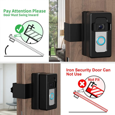 (35 135 COOLWUFAN Anti-Theft Doorbell Mount with Angle Adjustment to Degree), Video Doorbell Mount for Apartment
