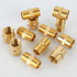 KOOTANS 12pcs Brass Pipe Fitting - NPT Hex Nipple and Coupling Set, 3/8" x 3/8" NPT Male and Female Pipe Fittings
