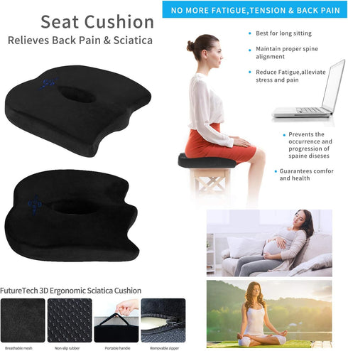 PDWZNBA Lumbar Support Pillow/Cushion/Back Cushion,Memory Foam Orthopedic Backrest for Car/Office Chair/Computer Chair