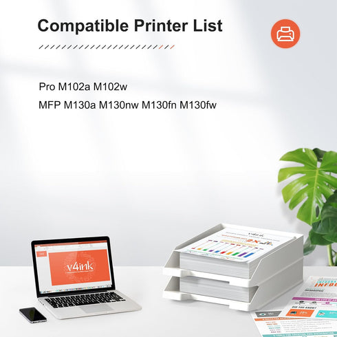 v4ink Replacement Toner Cartridge for HP 17A CF217A for HP Pro MFP M130nw M130fn M130fw M102 M130 M130a M102a M102w
