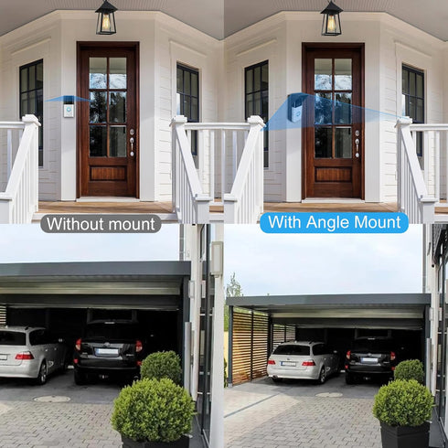 Adjustable Angle Mounting Bracket for Video Doorbells 1/2/3/4, Replacement Adjustable Mounting Plate with Rain Cover