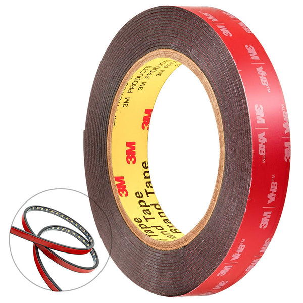CANOPUS Double Sided Tape - Heavy Duty Adhesive, Waterproof Foam Tape, 1in x 9ft, Suitable for LED Strip Lights