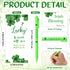 Fullhawl 48 Sets Shamrock Pen Gifts Bulk for Employee Good Luck Ballpoint Pens Clover Keychains with Thank You Cards