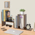 Expandable Wood Desktop Bookshelf Organizer, Office Storage Rack, Natural Stand for Supplies and Display