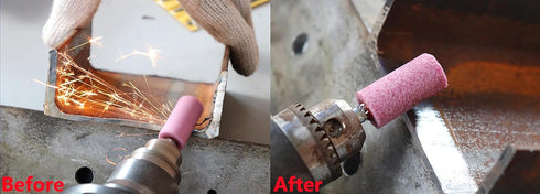 ?????????????? 100 Pcs Abrasive Grinding Stones with 3/32'' Shank for Industrial Polishing & Finishing