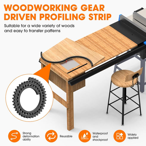 39Inch) Flexible Router Edge Guide,Router Templates for Woodworking,Flexible Curve Template for Precise Thread Border