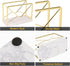 Modern Mail Holder for Home Office, Metal Letter Organizer Sorter for Desk, Marble Base, Envelope Storage Rack