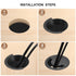 uxcell 2Pcs Cable Hole Cover, 3-5/32"(80mm) ABS Arc Desk Wire Cord Grommet for Office Computer Desk Organizer