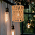 E27 4cm ABOOFAN Cylinder Lamp Shade Paper Rope Material, Fitter Khaki Faux Rattan Lampshade for Pendant Light, Wall