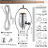 Lamp Making Kit, Make a Lamp or Repair Kit, 3-Way Lamp Socket with Matching Cord, Lamp Harp Set for Table Floor Lamp,