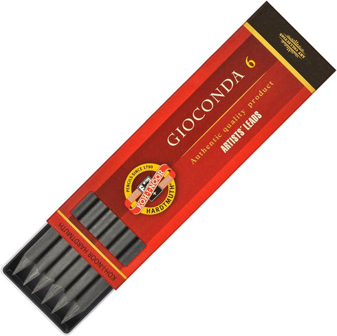 Koh-I-Noor 6 Gioconda Graphite Leads, 5.6 mm, 4865/2B