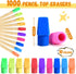 PRALB 1000 Pcs Chisel Shape Pencil Top Eraser Bulk, Toppers for Pencils, Party Favors Games Prizes