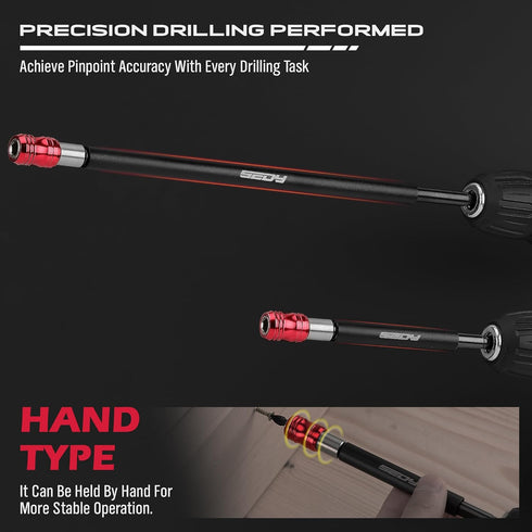 Magnetic Screwdriver Bit Holder Set, 2-Piece 1/4 Inch Hex Shank Quick Release Extension Adapter for Impact Driver