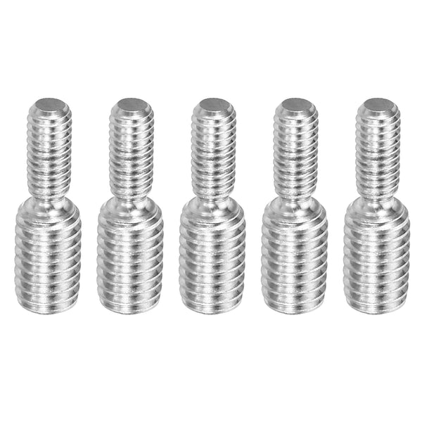 PATIKIL M4xM6x20mm Double End Threaded Stud Screw Bolt, 5 Pack 304 Stainless Steel Rod Bolts