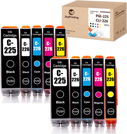 PGI225 CLI226 Ink Cartridges Replacement for Canon PGI-225 CLI-226 for PIXMA MG6220 MG6120 (10 Pack)