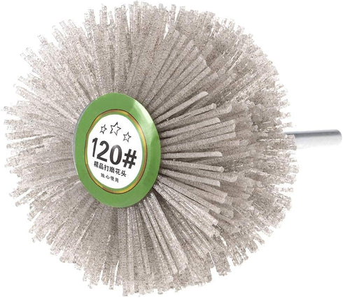 uxcell Nylon Wheel Brush 120 Grits Abrasive Grinding Head with 6mm Threaded Shank