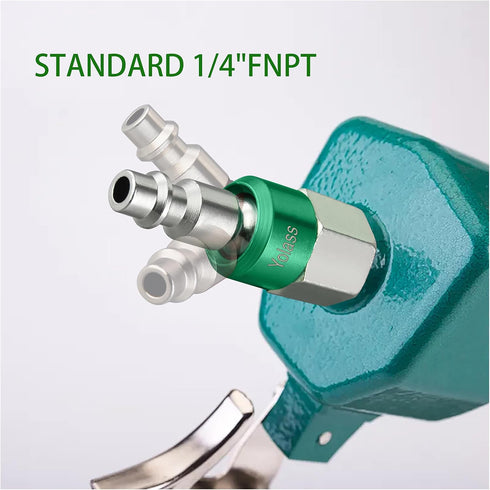 Yolass Air Tool Fittings, 1/4"FNPT 360° Swivel Utility Industrial Air Hose Fittings, 2Pcs 1/4"NPT Plug