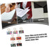 STOBOK 7pcs Tiny Binder Clips, Metal Paper Clips, Small File Clips, Cute Stainless Steel Document Clips for Office