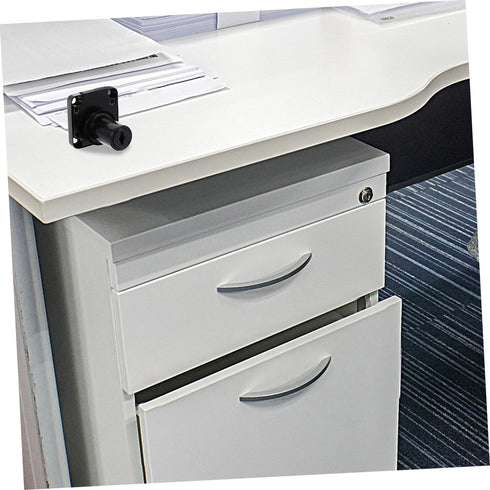 3pcs DOITOOL Office Files Cabinet Lock Zinc Alloy Lock Keys Diameter Easy to Install for Office Cabinets Bedside Black
