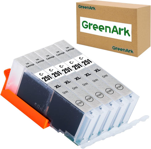 GREENARK Compatible Ink Cartridge Replacement for Canon CLI-251 GY Gray Ink Cartridge for PIXMA MG6320 MG7120 MG7520
