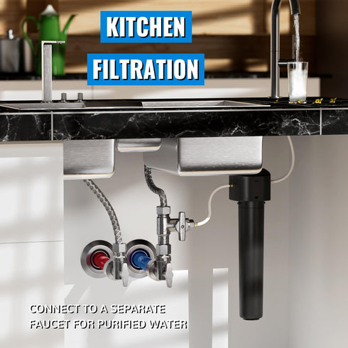 SUNGATOR 2-Pack Angle Stop Valve 1/2 x 3/8 Inch Compression Toilet Water Valve, No Lead Brass Push to Connect
