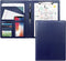 WAVEYU Padfolio Clipboard Folder, Faux Leather Storage Clipboard for Letter Size A4 Notepad, Blue