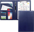 WAVEYU Padfolio Clipboard Folder, Faux Leather Storage Clipboard for Letter Size A4 Notepad, Blue