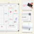 White Board Dry Erase Board for Wall, 24" x 18" Magnetic Calendar with Hourly Time Slots, Double-Sided for Office,