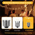 ST38 LED String Light Bulbs, 1W Equivalent to 7W Incandescent, Shatterproof E12 Base, Warm White, 25 Pack