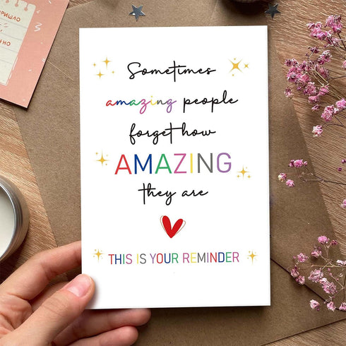 Qiavor Amazing People Thank You Card for Friends Coworker, Funny Appreciation Gift for Teacher Pastor Nurse Doctor