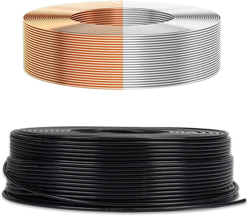 UL2464 Power Lighting Cable Wire Low Voltage Power Connection, 18AWG-2Conductor, 16.4ft.