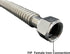 EZ-Fluid 18-Inch Corrugated Flexible Stainless Steel Water Heater Connector, 1" FIP, Full-Port (1Pc)