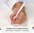 WRITECH Fine Point Gel Pens, 0.5mm Retractable Black Ink, 6ct Smooth Writing with Aesthetic Gradient Color Barrel