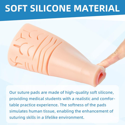 Set, 16 Multi-Functional DIY Suture Pad Dual-Purpose Suture Practice Pad Realistic Three-Layer Silicone Skin Featuring